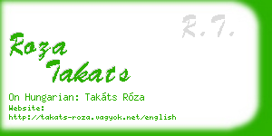 roza takats business card