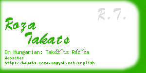 roza takats business card